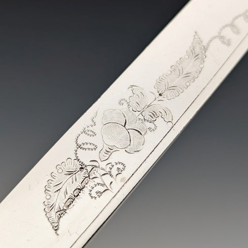 約 1898 年英國古董白色珍珠手柄甜點餐具 12 對套裝木盒裝